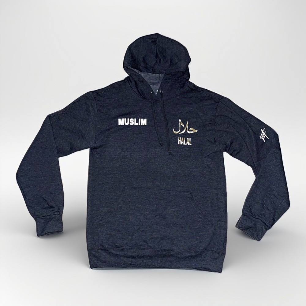 Mast3r fashion grey, gold, & white hoodie